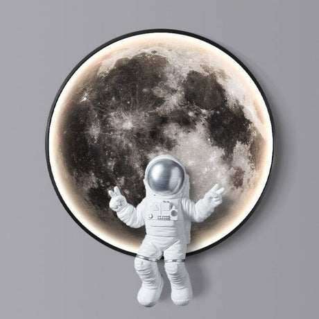 Astronaut on Moon Wall Light: Illuminate with Space-ChandeliersDecor