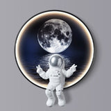 Astronaut on Moon Wall Light: Illuminate with Space-ChandeliersDecor