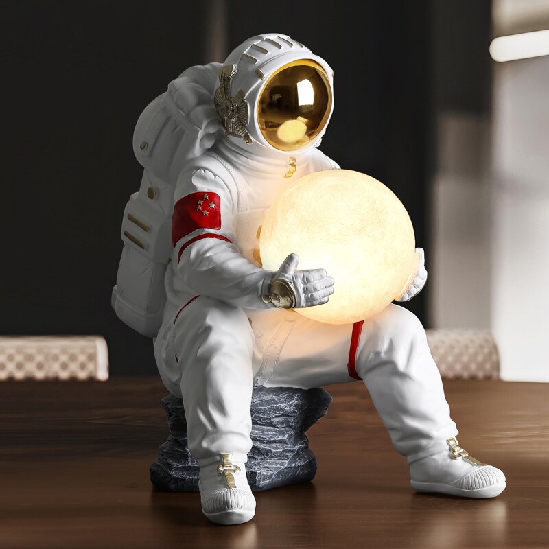 Astronaut Sculpture Statue Light: Unique, Decorative Piece-ChandeliersDecor