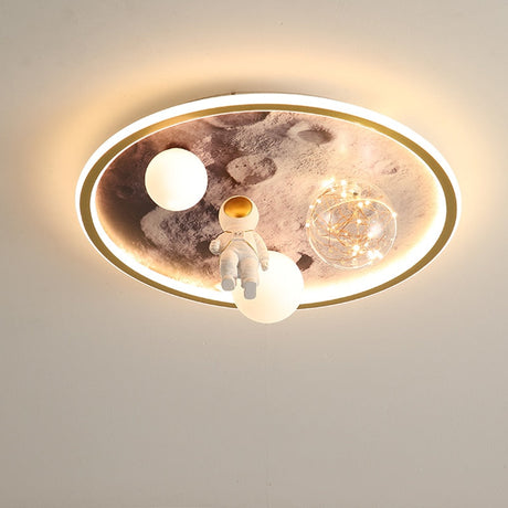 Astronauts Led Lights Chandelier Kids Room-ChandeliersDecor