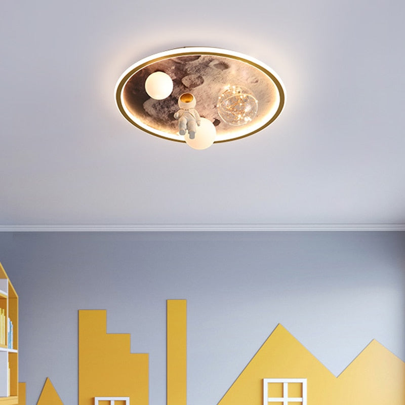 Astronauts Led Lights Chandelier Kids Room-ChandeliersDecor