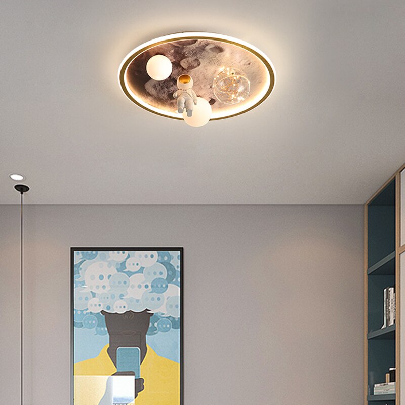 Astronauts Led Lights Chandelier Kids Room-ChandeliersDecor