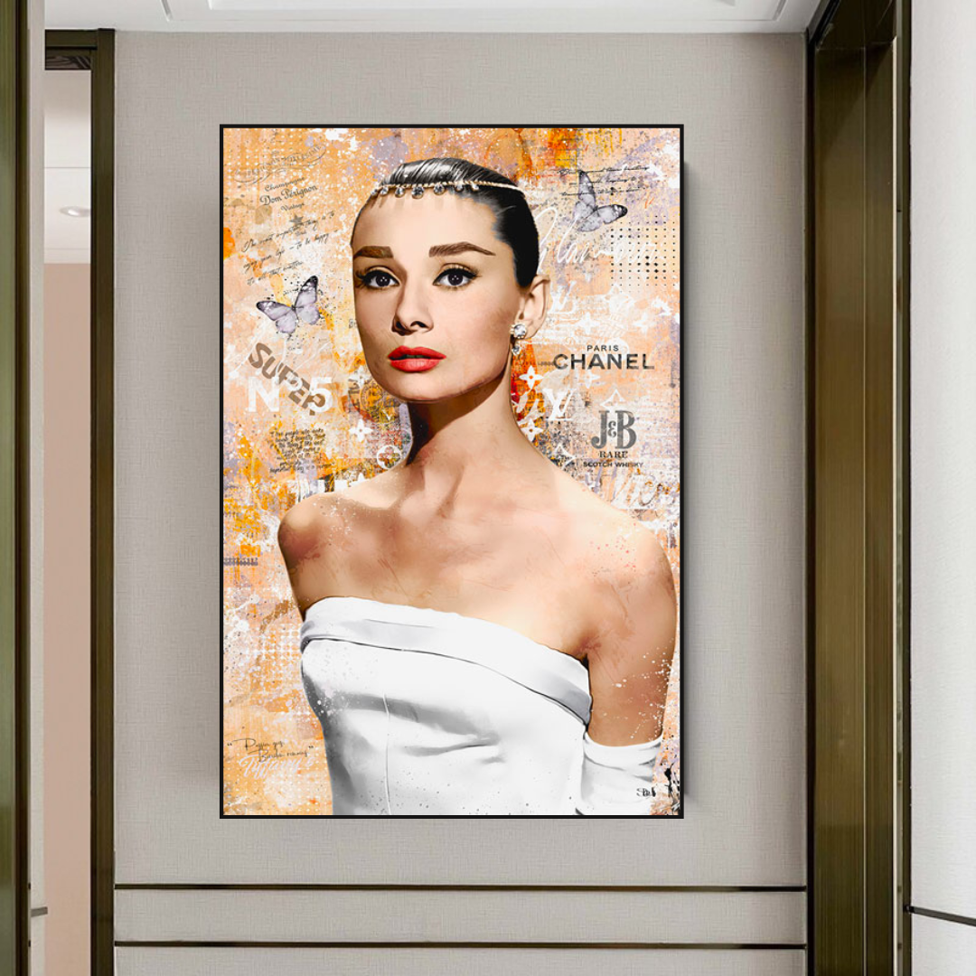 Audrey Hepburn Beauty Queen Art: Captivating and Timeless-ChandeliersDecor
