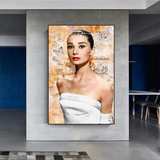 Audrey Hepburn Beauty Queen Art: Captivating and Timeless-ChandeliersDecor