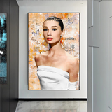 Audrey Hepburn Beauty Queen Art: Captivating and Timeless-ChandeliersDecor