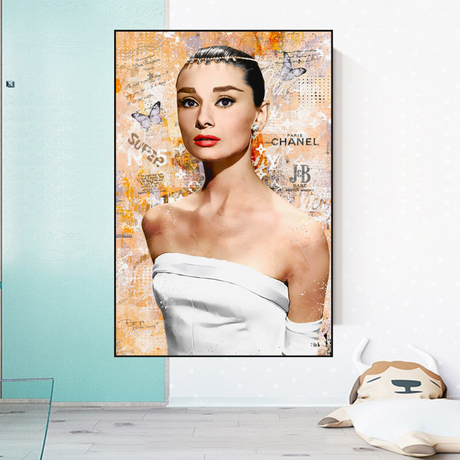 Audrey Hepburn Beauty Queen Art: Captivating and Timeless-ChandeliersDecor