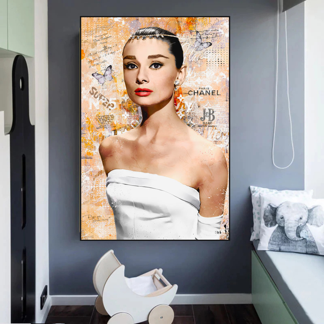 Audrey Hepburn Beauty Queen Art: Captivating and Timeless-ChandeliersDecor