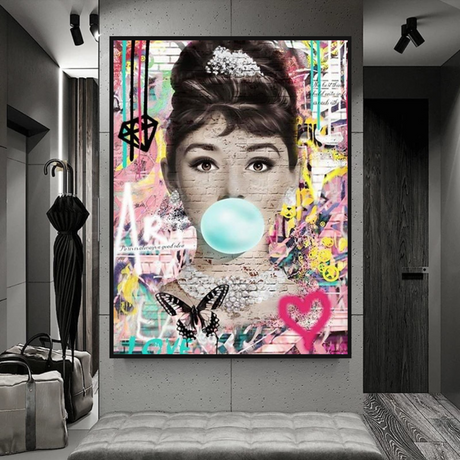 Audrey Hepburn Canvas Poster - Authentic Wall Art-ChandeliersDecor