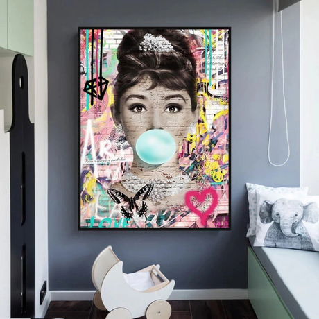 Audrey Hepburn Canvas Poster - Authentic Wall Art-ChandeliersDecor