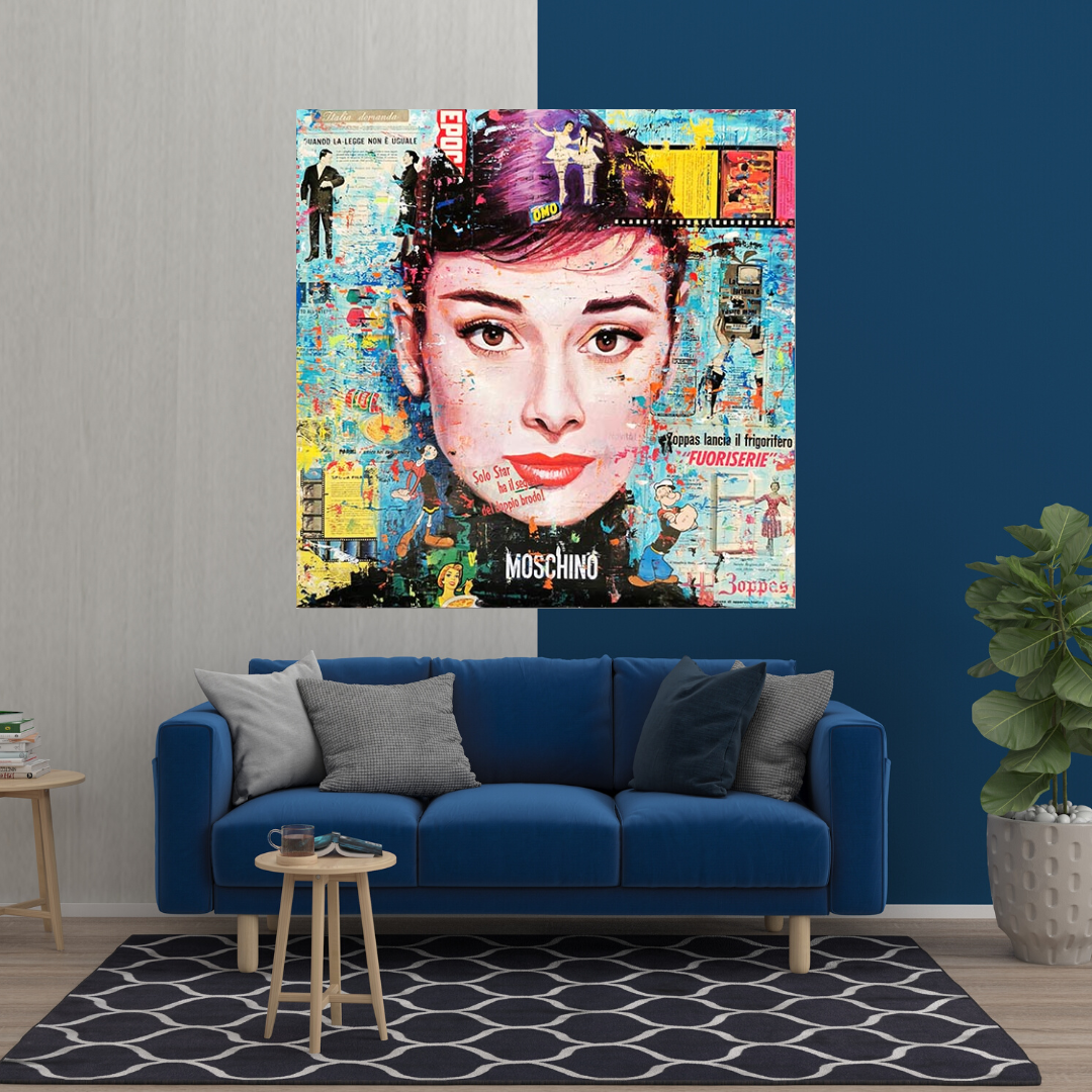 Audrey Hepburn Classic Canvas Art - Exquisite Reproduction-ChandeliersDecor