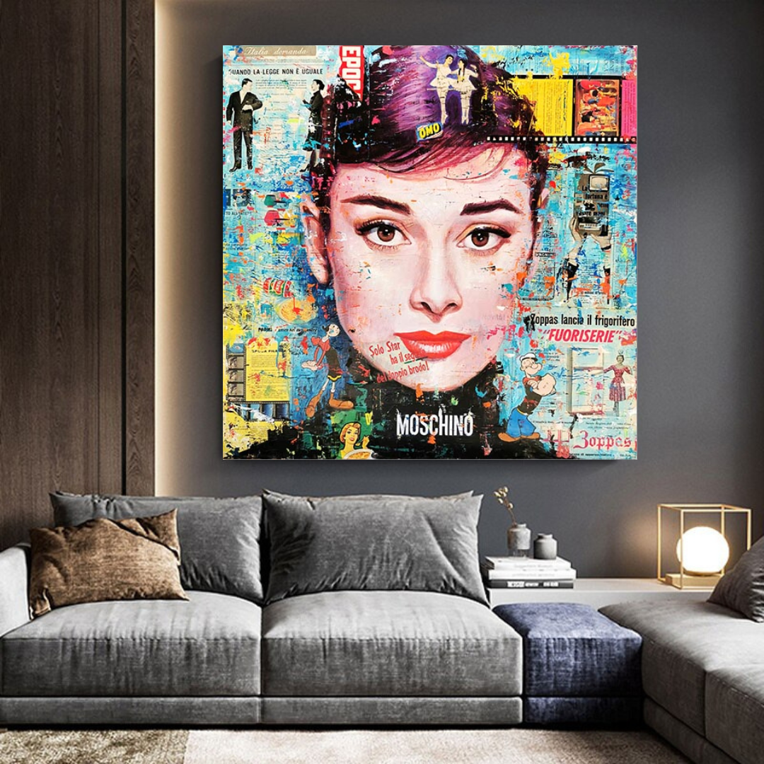 Audrey Hepburn Classic Canvas Art - Exquisite Reproduction-ChandeliersDecor