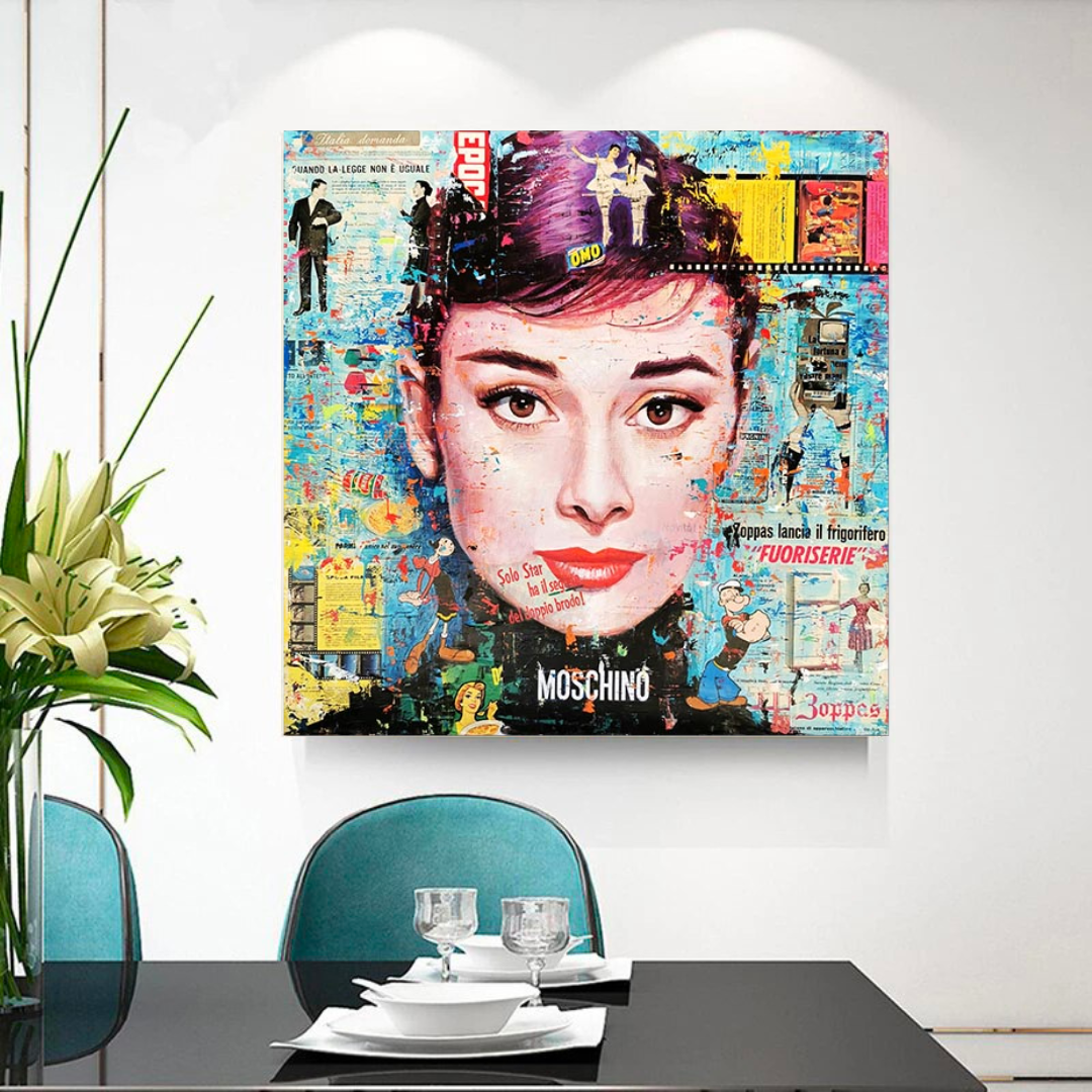 Audrey Hepburn Classic Canvas Art - Exquisite Reproduction-ChandeliersDecor