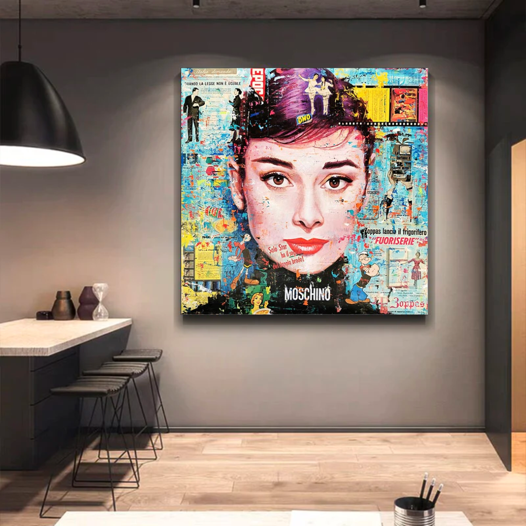 Audrey Hepburn Classic Canvas Art - Exquisite Reproduction-ChandeliersDecor