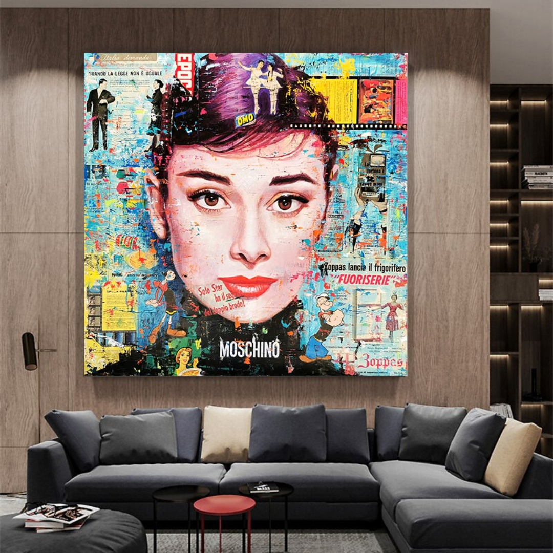 Audrey Hepburn Classic Canvas Art - Exquisite Reproduction-ChandeliersDecor