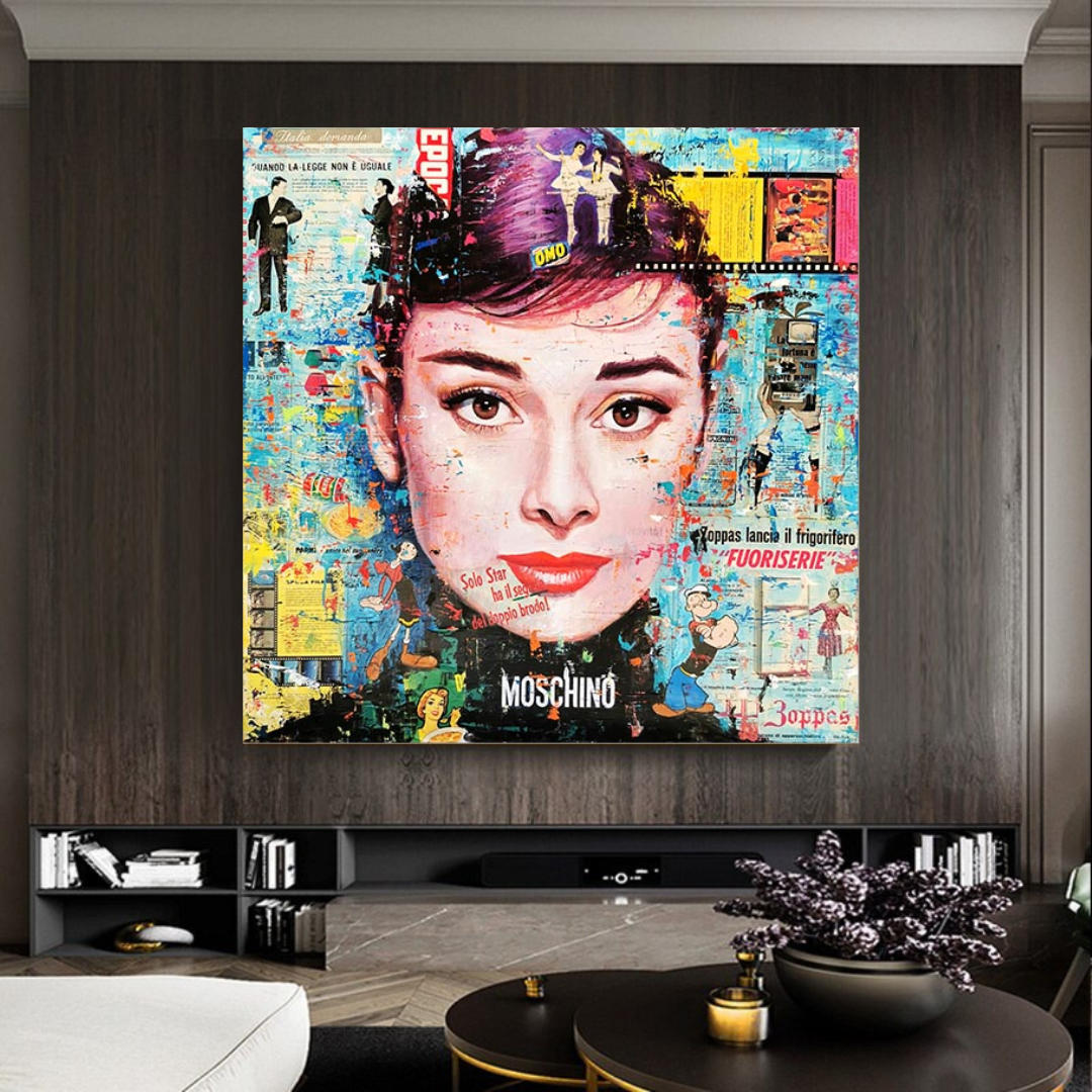 Audrey Hepburn Classic Canvas Art - Exquisite Reproduction-ChandeliersDecor