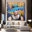 Audrey Hepburn Moda Queen Canvas Art-ChandeliersDecor