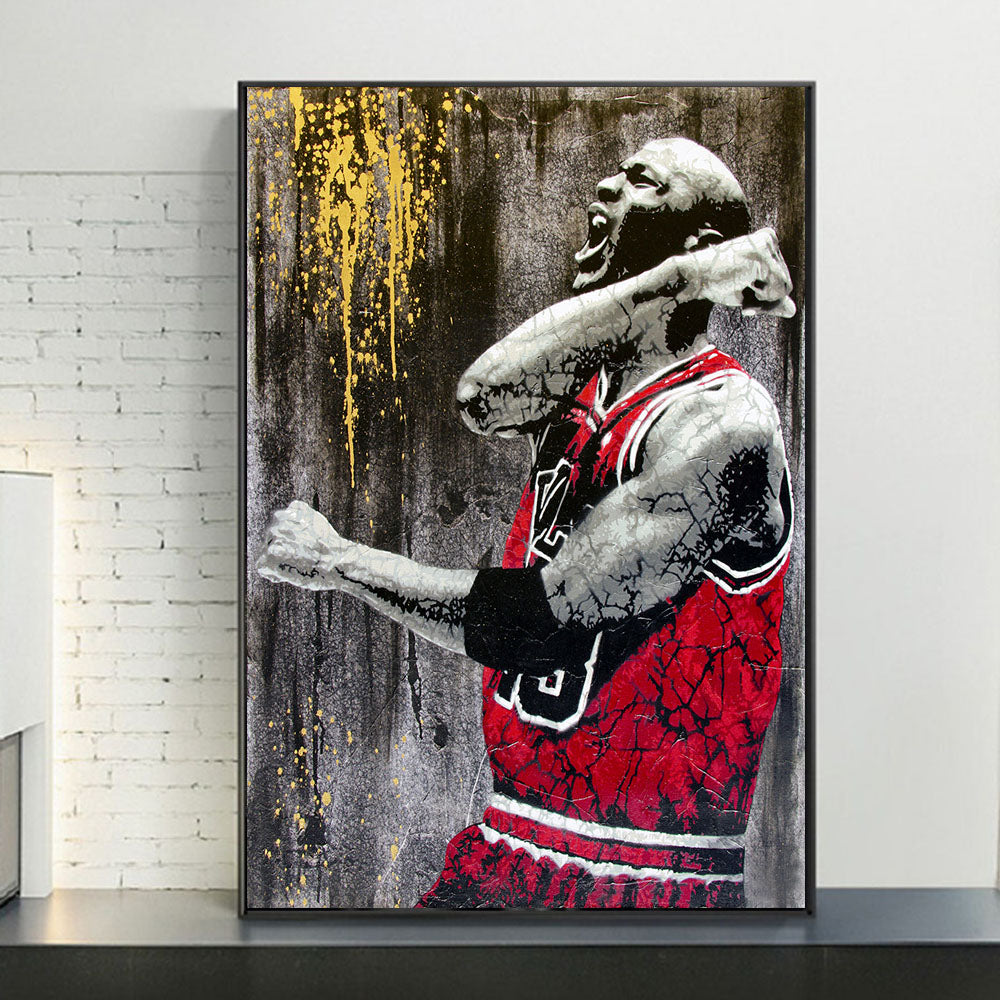 Authentique NBA Jordan Canvas Art - Impressions de basket-ball personnalisées