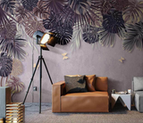 Autumn Leaves Wallpaper Mural - Retro Leaves Design-ChandeliersDecor