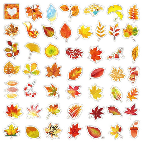 Autumn Maple Leaf Graffiti Stickers-ChandeliersDecor