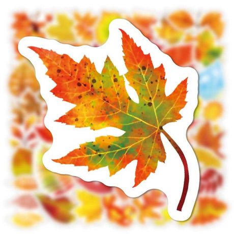 Autumn Maple Leaf Graffiti Stickers-ChandeliersDecor