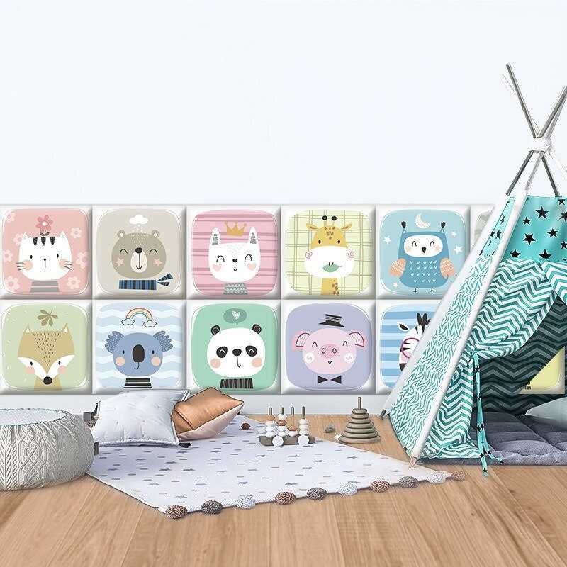 Baby Farm Animals Kids Wall Padded Safety Cushions-ChandeliersDecor