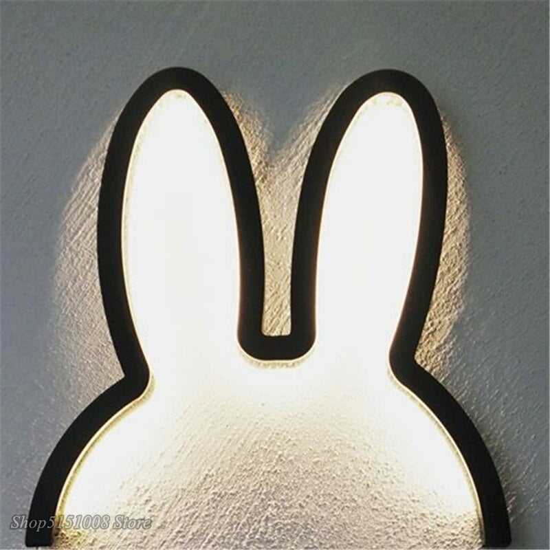 Baby Rabbit Night Lights USB Powered LED Lamp-ChandeliersDecor