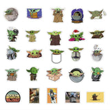 Baby Yoda Stickers Pack: Unique Designs for Fans-ChandeliersDecor