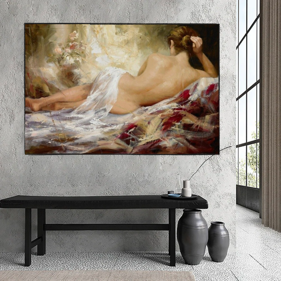 Backless Canvas Wall Art with Sensual Touch - Add Beauty to Your Space-ChandeliersDecor