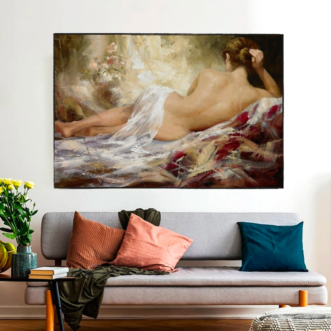 Backless Canvas Wall Art with Sensual Touch - Add Beauty to Your Space-ChandeliersDecor