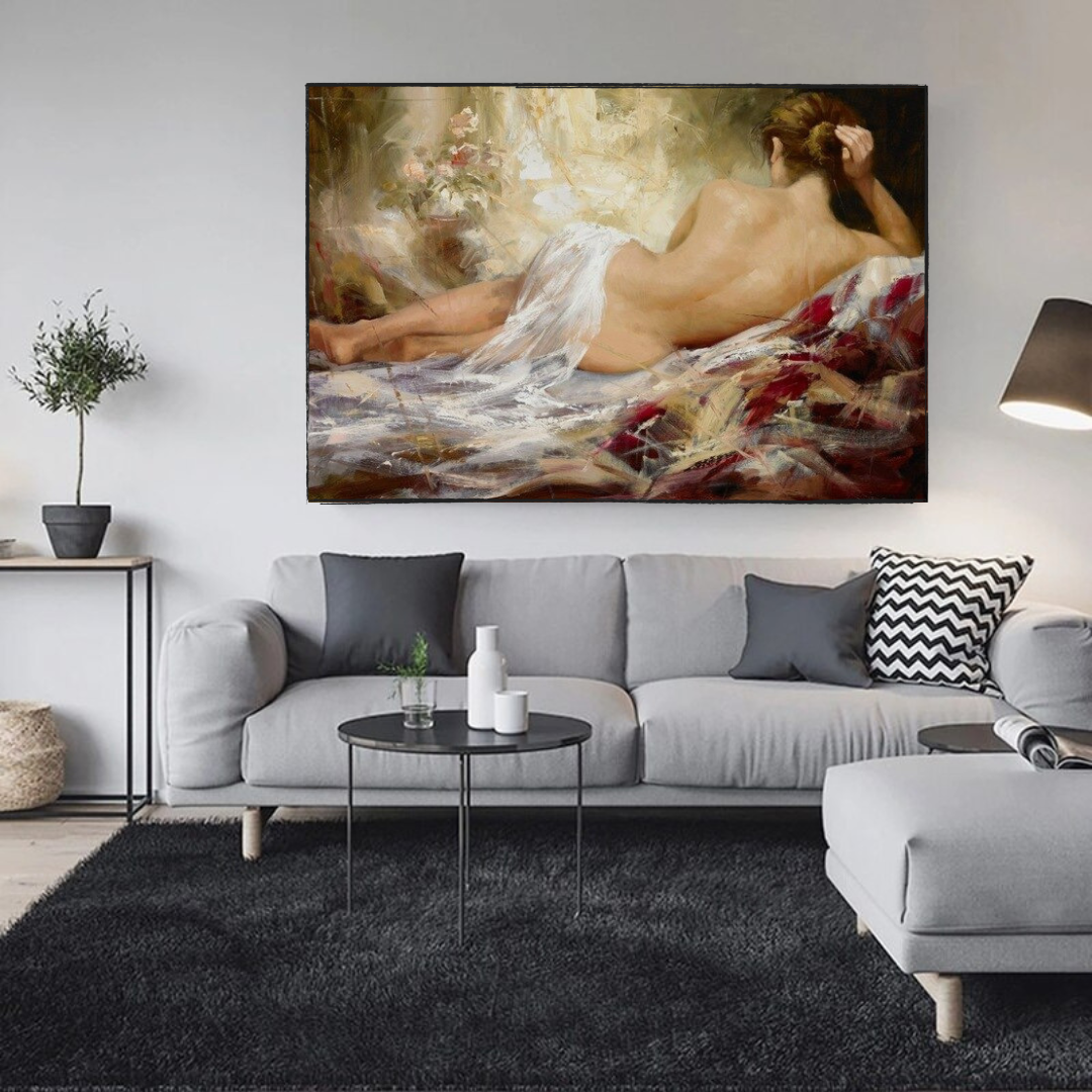 Backless Canvas Wall Art with Sensual Touch - Add Beauty to Your Space-ChandeliersDecor