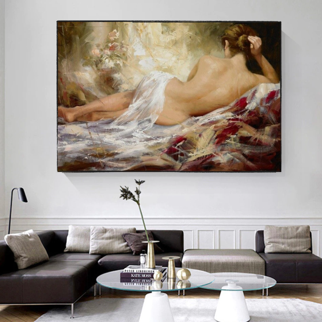 Backless Canvas Wall Art with Sensual Touch - Add Beauty to Your Space-ChandeliersDecor