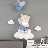 Balloon Bear Statue Wall Hanging Globe Light for Kids Room-ChandeliersDecor