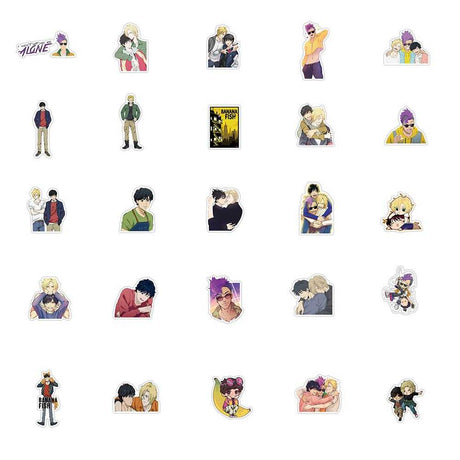 Banana Fish Stickers Pack - Vibrant and Adorable Designs-ChandeliersDecor