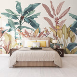 Banana Leaf Rain Forest Wallpaper for Home Wall Decor-ChandeliersDecor