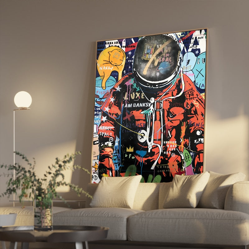 Banksy Astronaut Poster: Unique Art Print for Sale-ChandeliersDecor