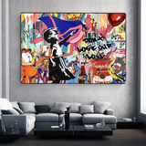 Banksy Don't Loose your Love Canvas Wall Art-ChandeliersDecor