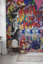 Banksy Dream Big Dreams Wallpaper-ChandeliersDecor.com