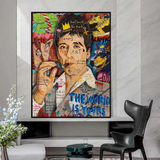 Banksy Godfather Scarface Pablo Graffiti Canvas Wall Art-ChandeliersDecor