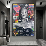 Banksy Kate Moss Graffiti Canvas Wall Art-ChandeliersDecor