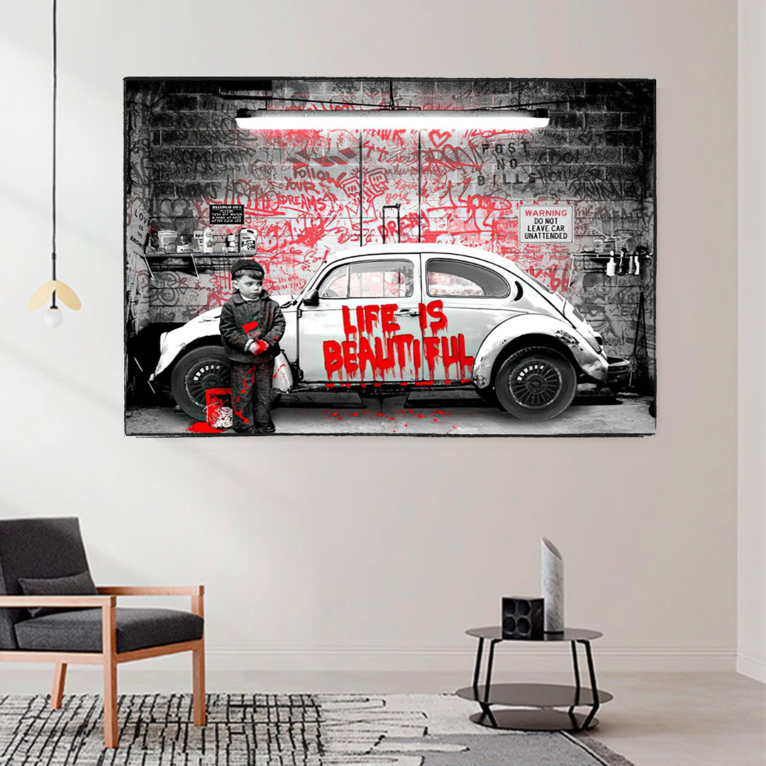 Banksy Life is Beautiful ‚Äì Unveiling the Artistic Brilliance-ChandeliersDecor