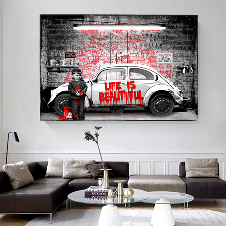 Banksy Life is Beautiful ‚Äì Unveiling the Artistic Brilliance-ChandeliersDecor