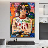 Banksy Rolling Stones Canvas Art - Authentic Designs-ChandeliersDecor