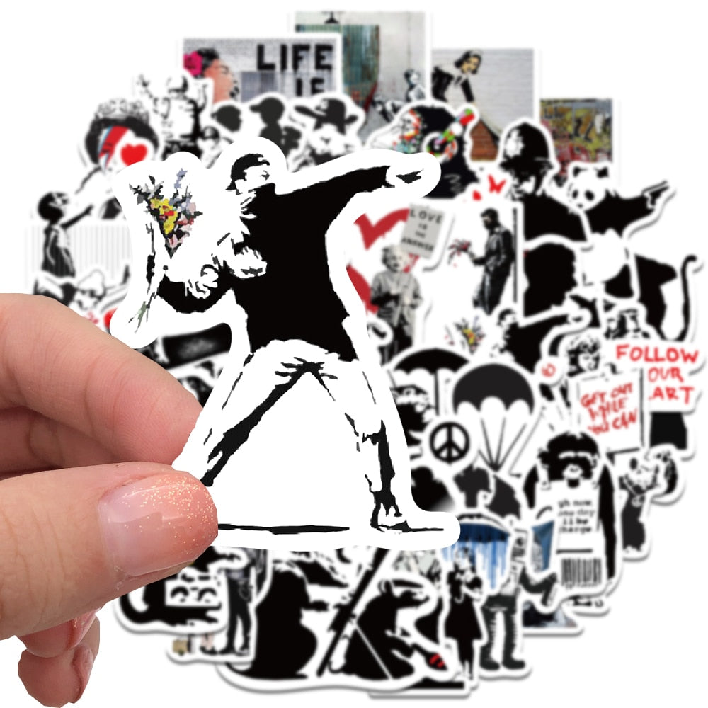 Banksy Stickers Pack: Authentic, Creative Art Collection-ChandeliersDecor