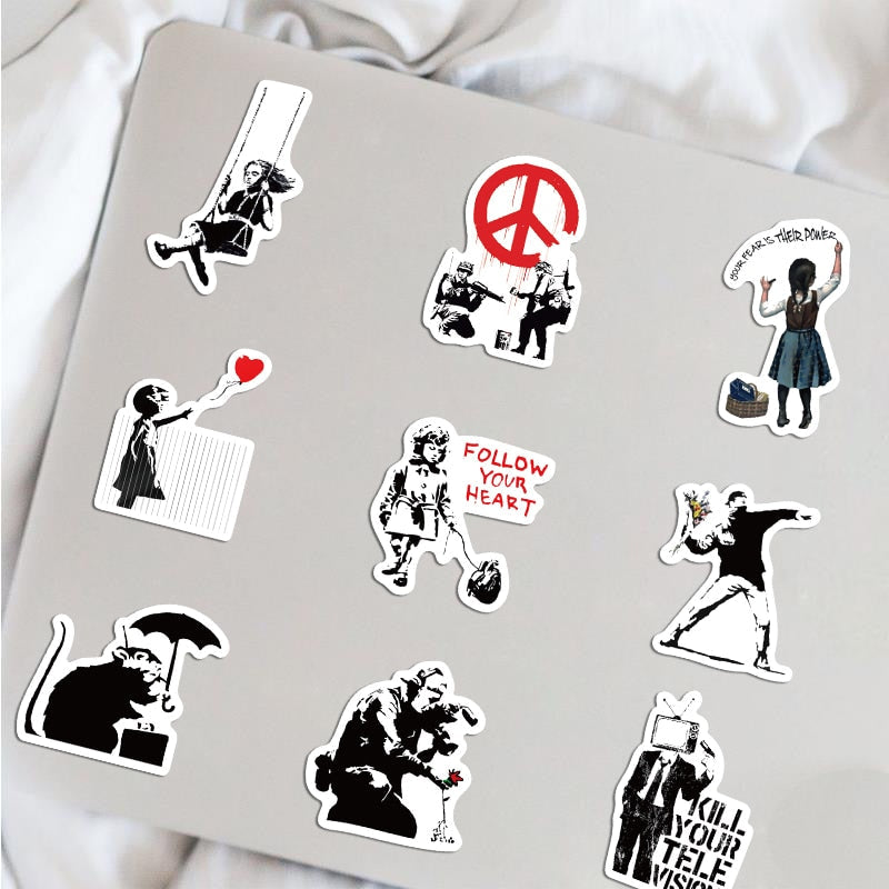 Banksy Stickers Pack: Authentic, Creative Art Collection-ChandeliersDecor