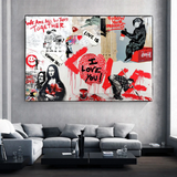 Banksy We are all in this Together Canvas Wall Art-ChandeliersDecor