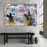 Banksy's Life is Beautiful Mickey Canvas Wall Art-ChandeliersDecor