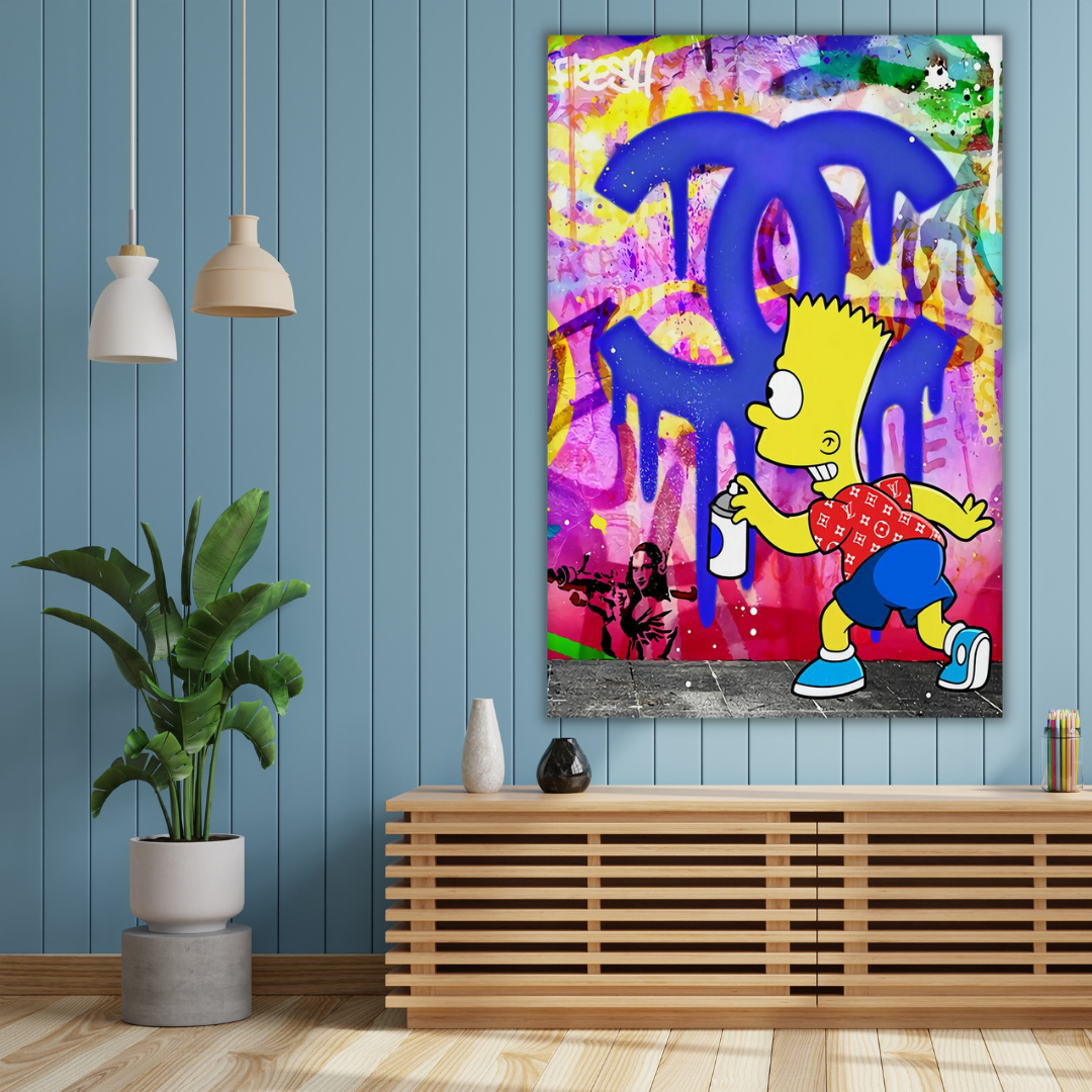 Bart Simpson Canvas Wall Art: Exquisite Fashion Inspiration-ChandeliersDecor