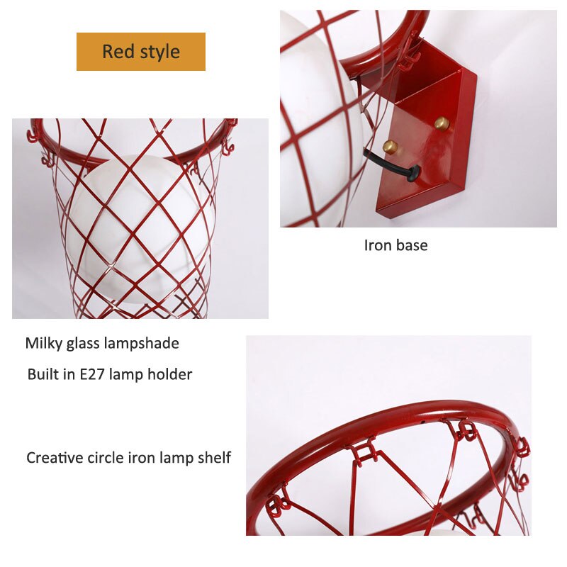 Basket Ball Kids Wall Light - Brighten Up Their Space-ChandeliersDecor