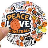 Basketball Slogan Doodle Stickers-ChandeliersDecor