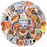 Basketball Slogan Doodle Stickers-ChandeliersDecor